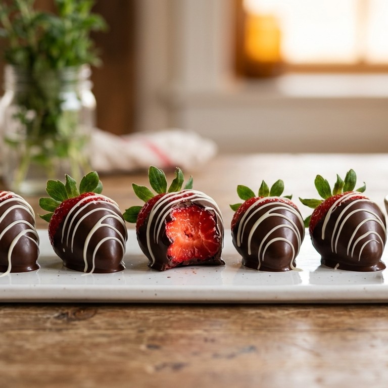 Aardbeien met een chocojasje