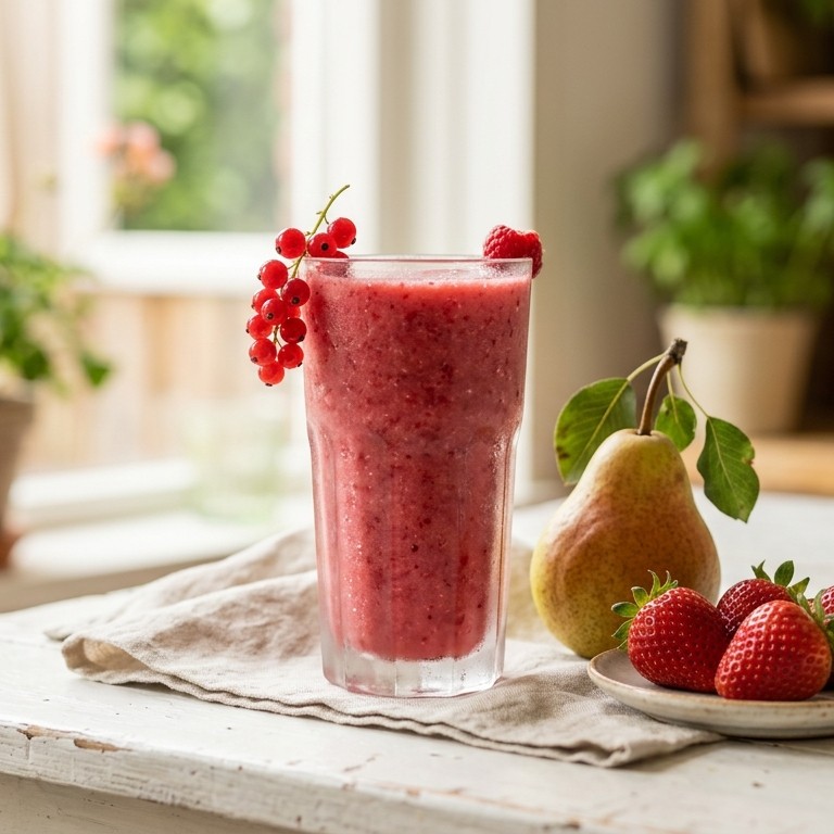 Aardbeien-peersmoothie