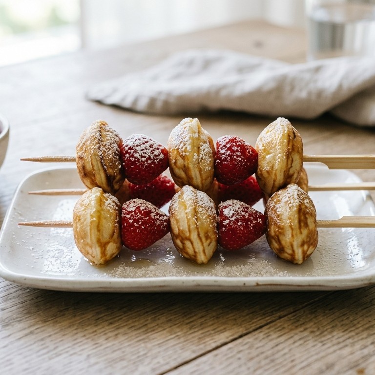 Aardbeien-poffertjesspiesjes