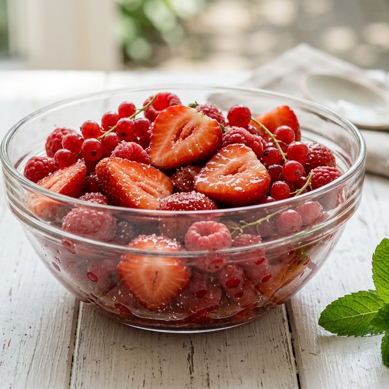 Aardbeiensalade met  Cointreau