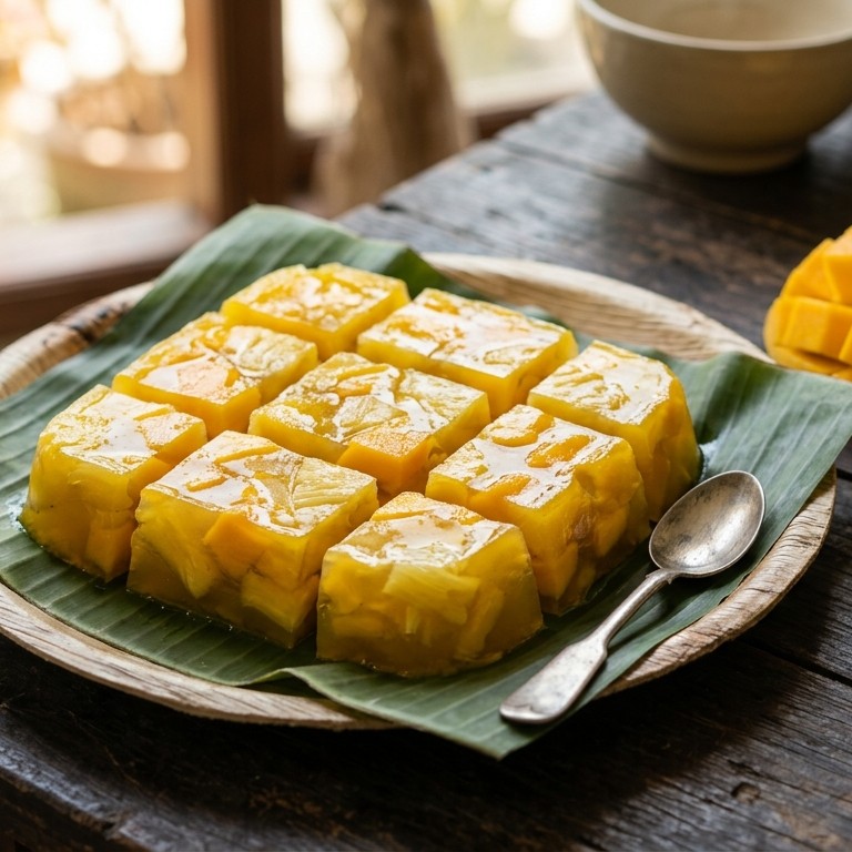 Agar mangga nanas (mango ananas pudding)