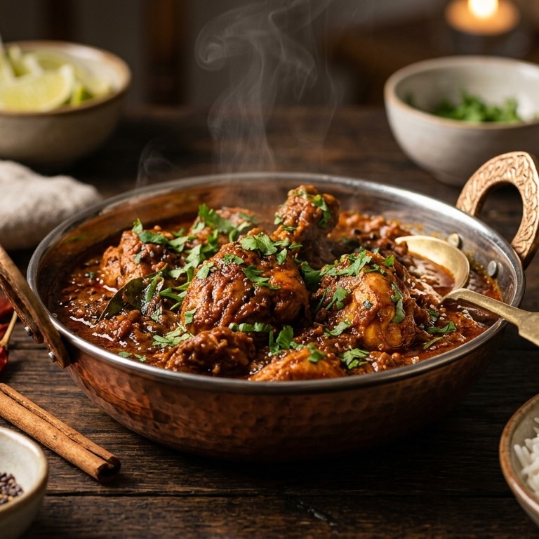 Ajam curry madras (pittige curry van kippenvlees)