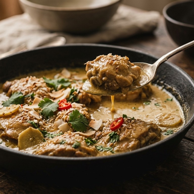 Ajam Masak Guri (kip met kokos sausje)