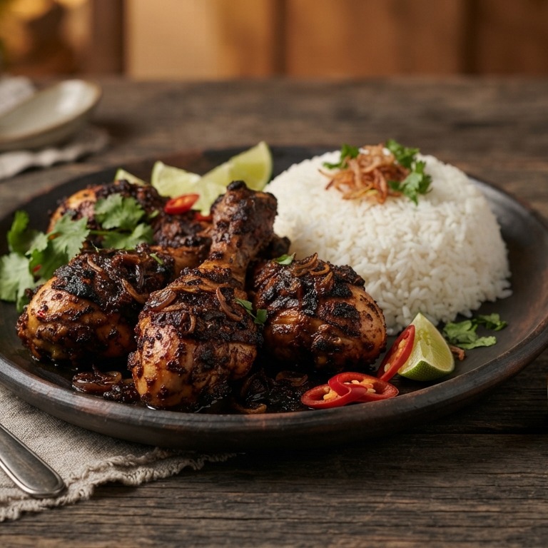 Ajam Sekali Pedis (gegrilde, stevig gekruide drumsticks)