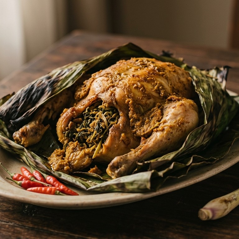 Ajam Stuffed Panas (gevulde kip)