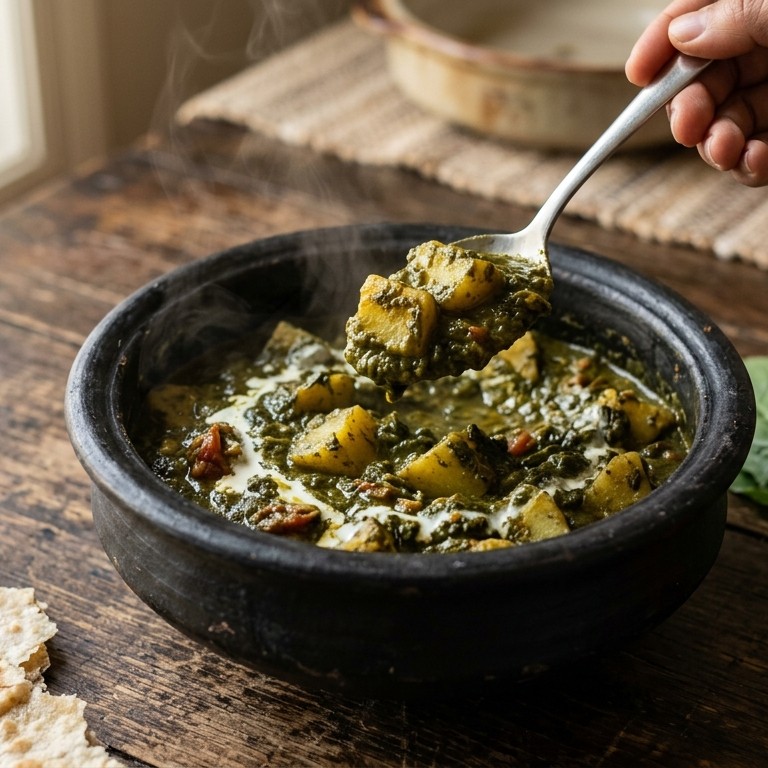 Aloo Palak (spinazie-aardappelgerecht)