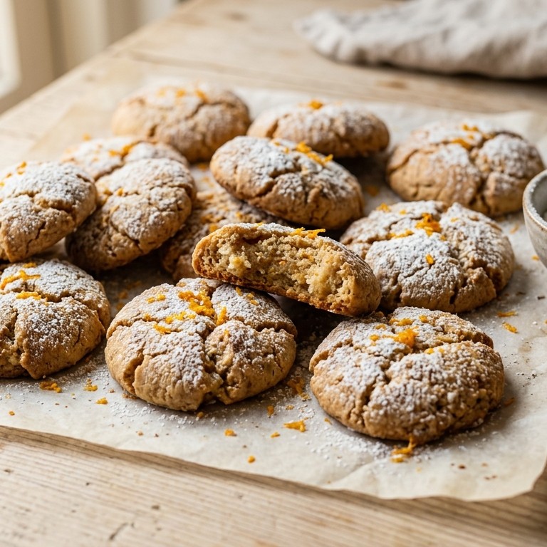 Amandel sinaasappel koekjes
