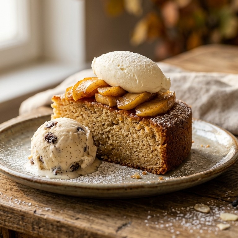 Amaretto cake met appel en Marscapone