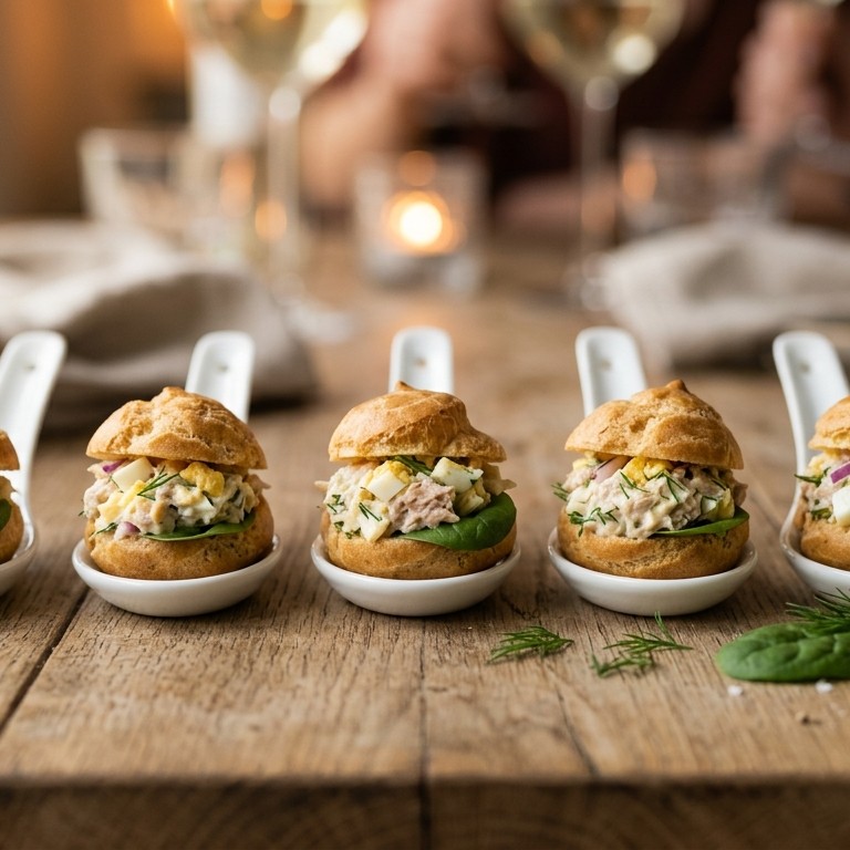 Amuse hartige soezen tonijnsalade