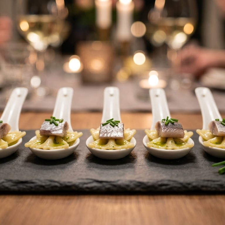 Amuse macaroni met haring