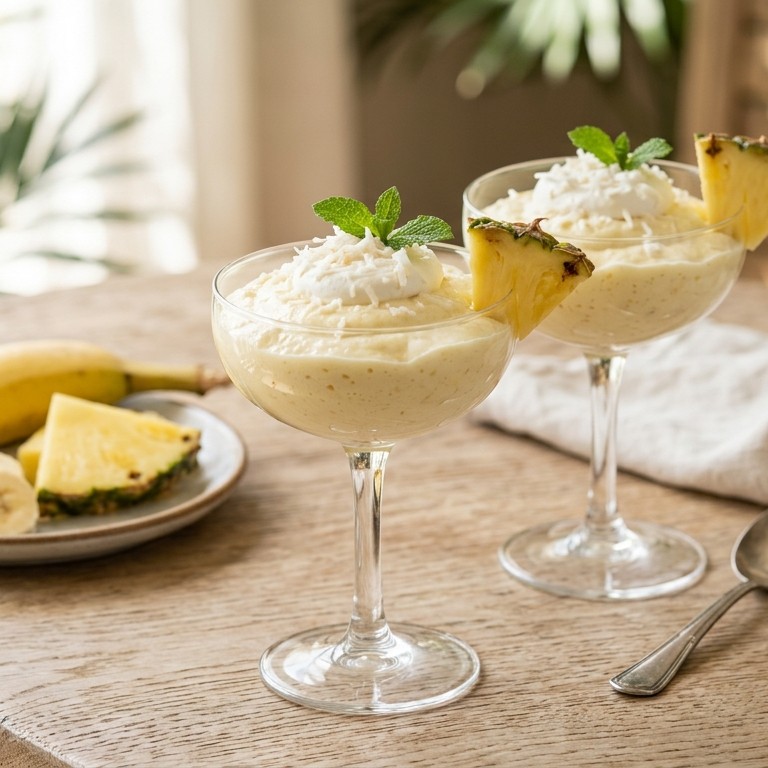 Ananas - banaanmousse