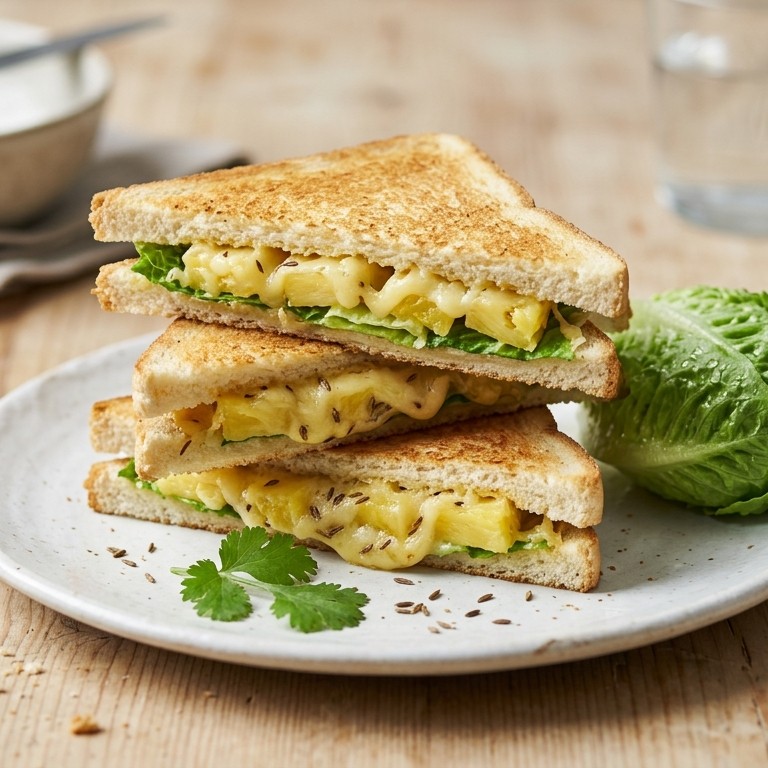 Ananas-kaassandwich