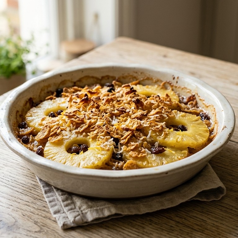 Ananas met cornflakes