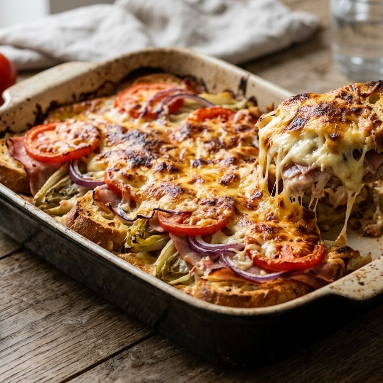 Andijvie-ham-kaas broodschotel