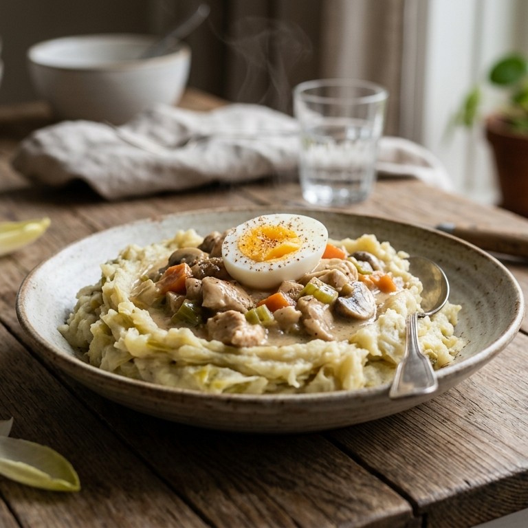 Andijvie met ragout