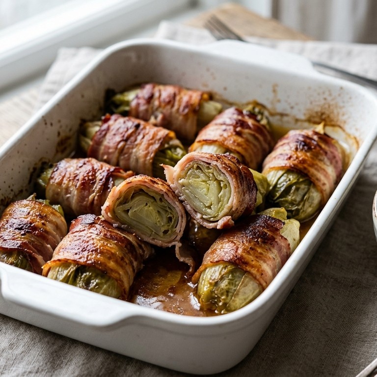 Andijvierolletjes uit de oven met bacon