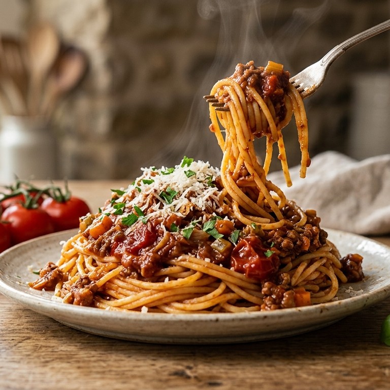 Anti-crisis recept: pasta met tomaten-gehakt saus