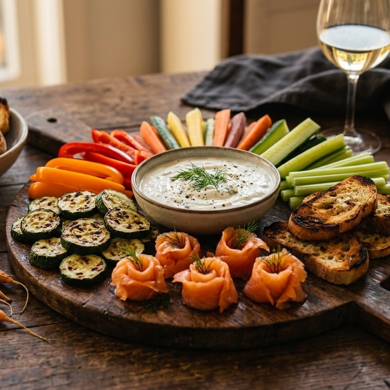 Antipastischotel met bruschetta