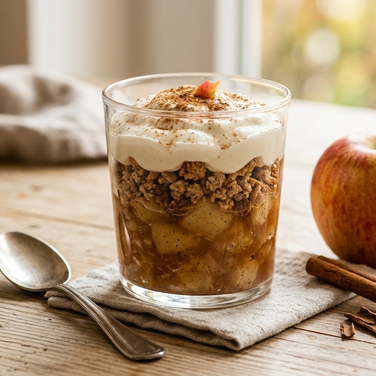 Appelcompote met yoghurtroom