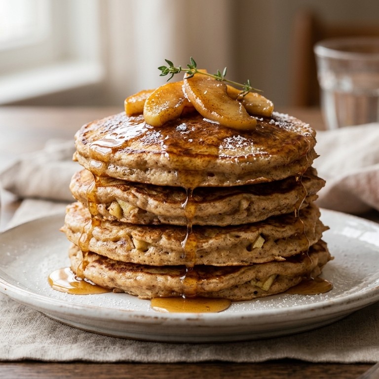 Appelpannenkoekjes met stroopsaus