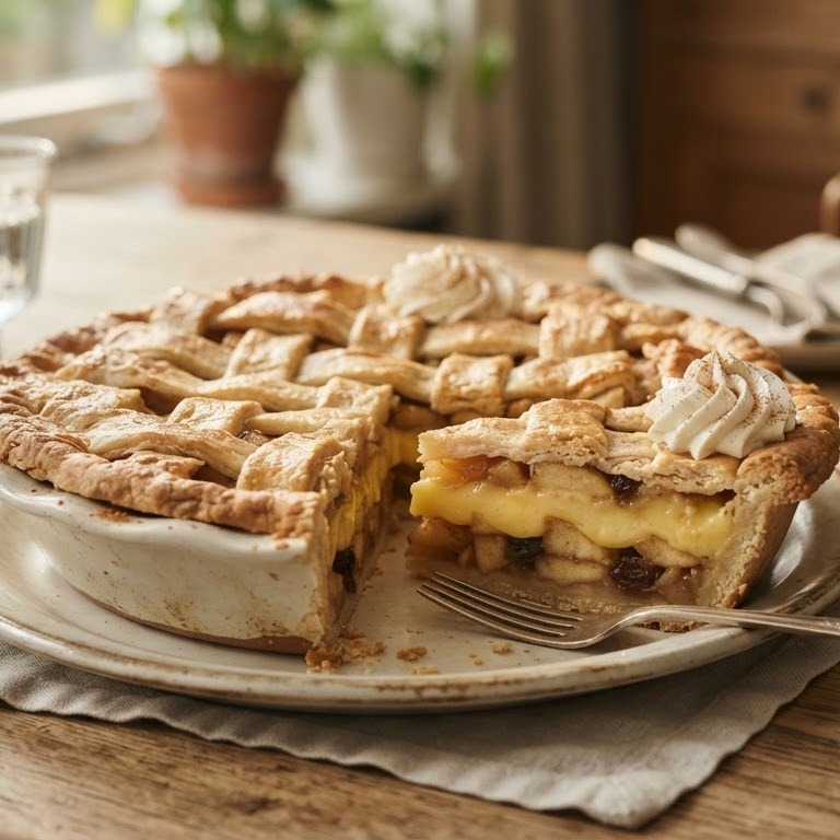 Appeltaart met gele room
