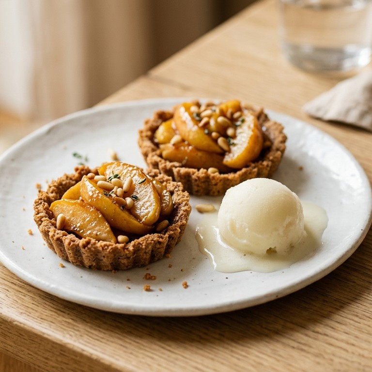 Appeltaartjes met sorbet