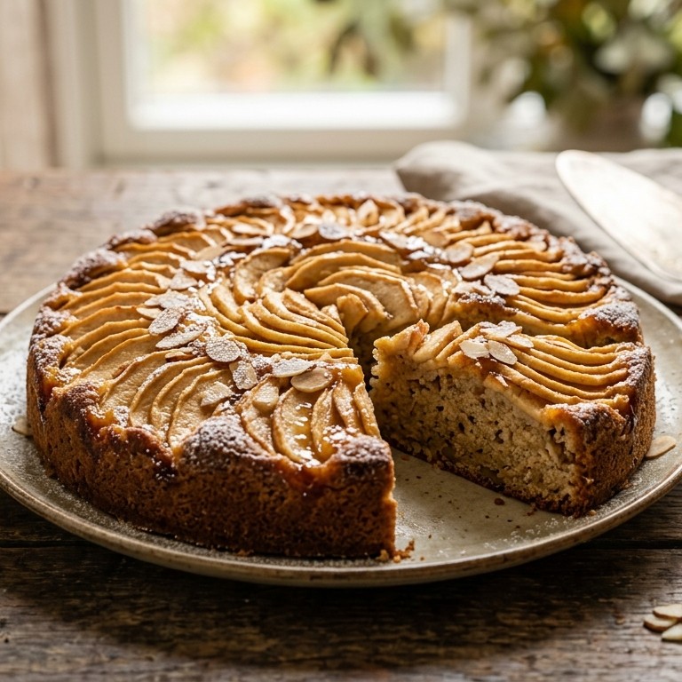 Appelwaaiercake met amandelen