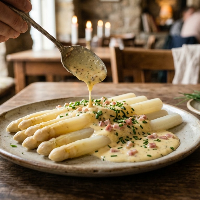 Asperge in hamsaus