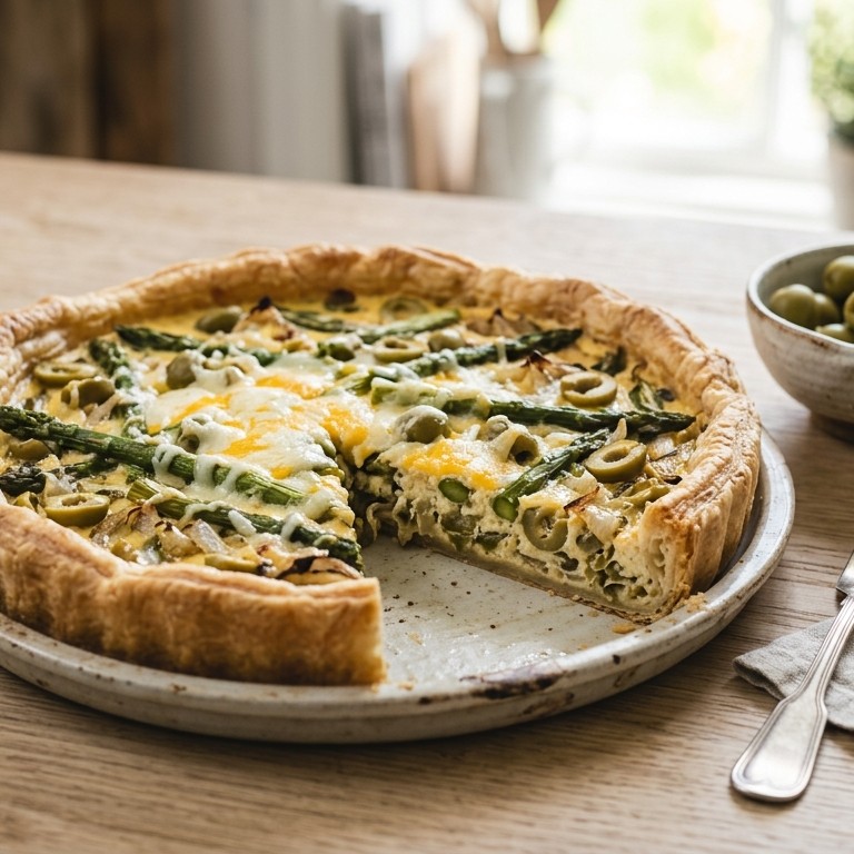 Asperge-olijvenquiche