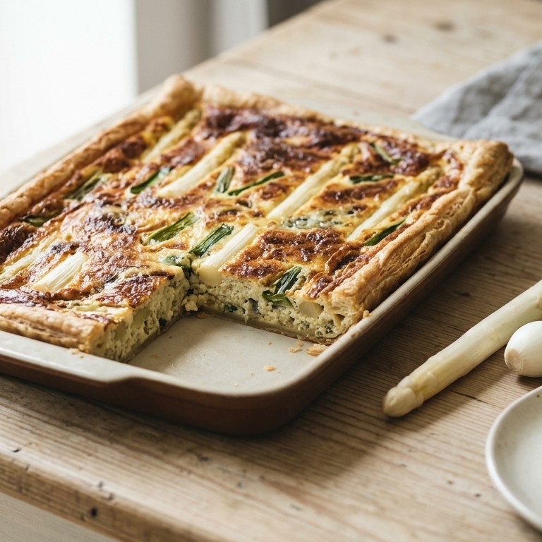 Asperge-roqueforttaart