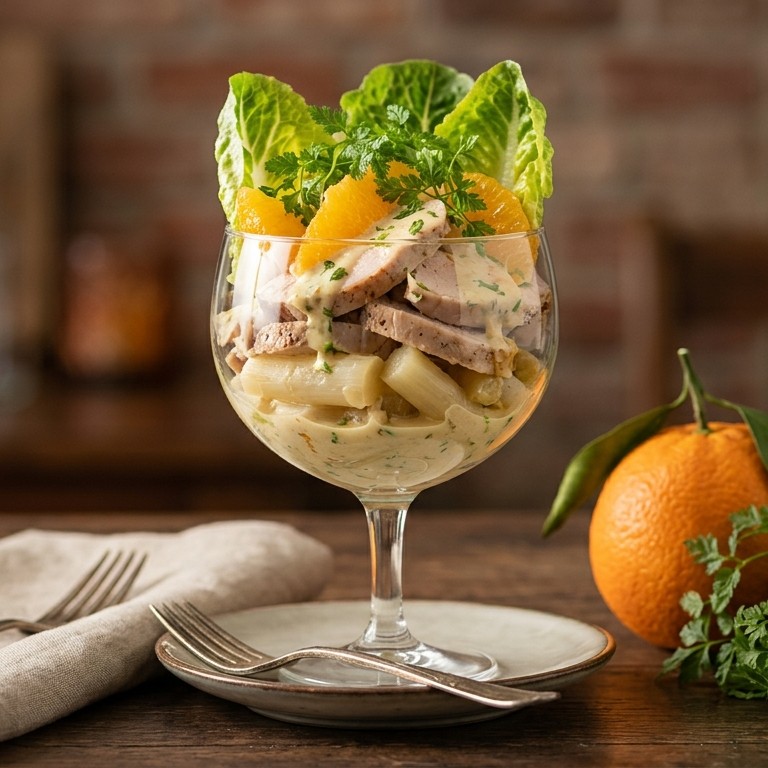 Aspergecocktail met parelhoenfilet