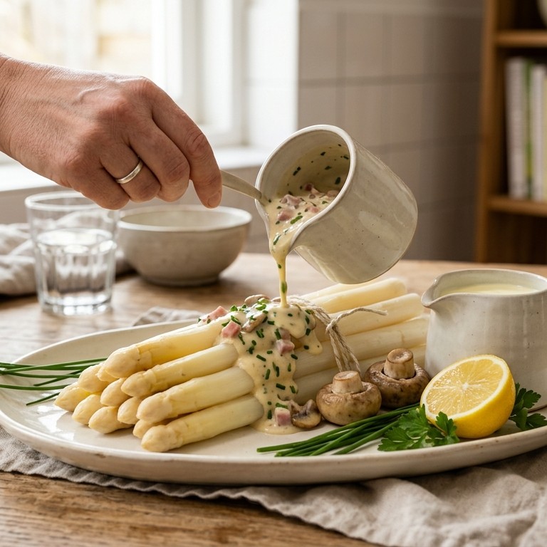 Asperges met 2 sauzen