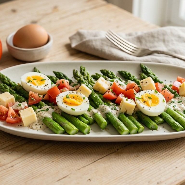 Asperges met kaas