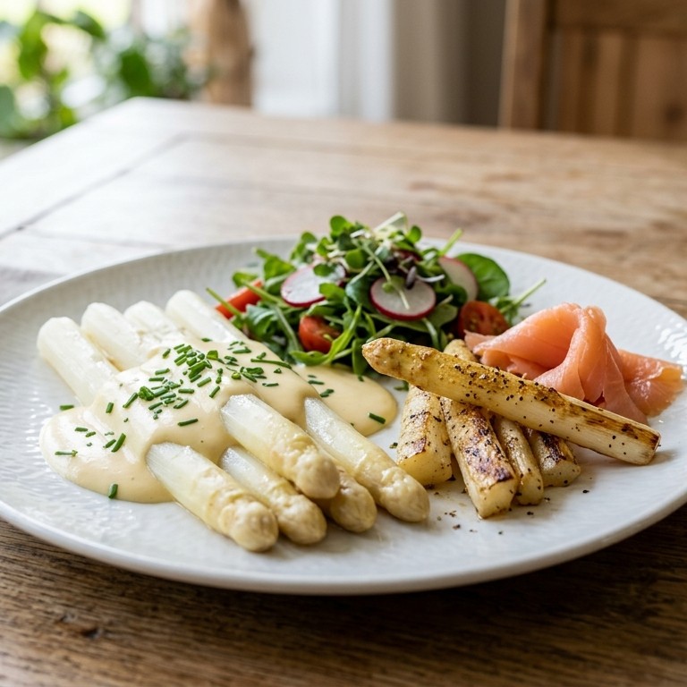 Asperges (op 2 manieren) met gerookte zalm
