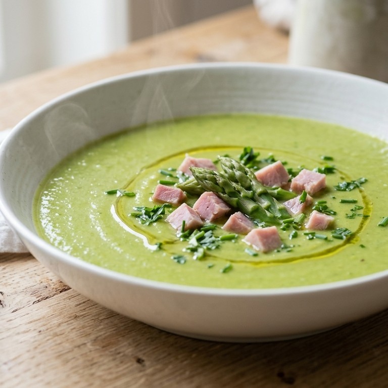 Aspergesoep van groene asperges