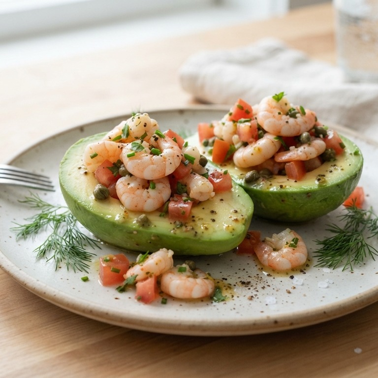 Avocado-garnalensalade