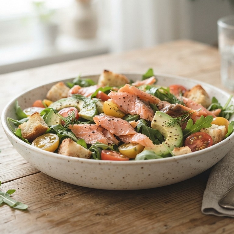 Avocadosalade met gerookte forel
