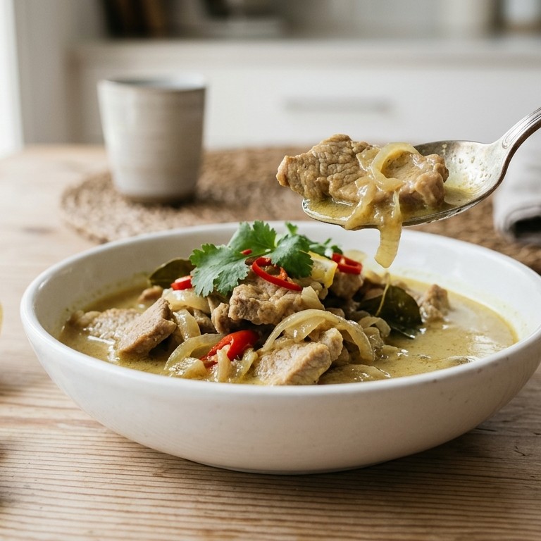 Babi cici (hamlappen in kokosmelksausje)