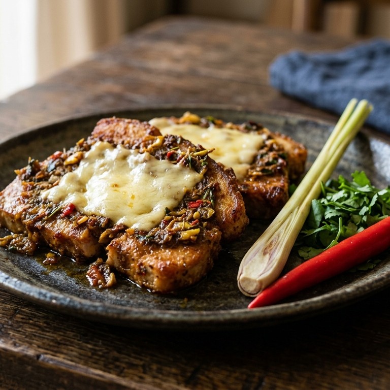 Babi Dengan Keju Dan Herbal (ham met kaas en fijne kruiden)