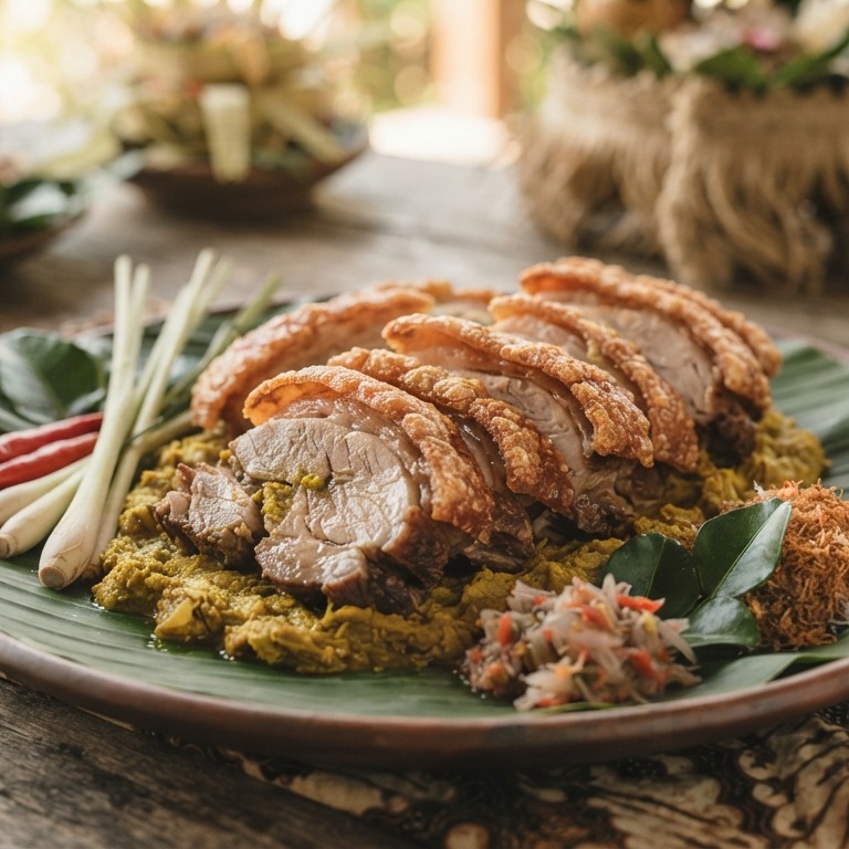 Babi Guling Bali ( scherp  gekruid speen varken)