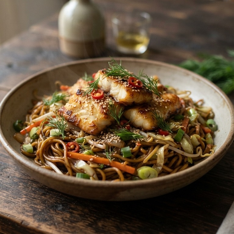 Bami met pangasiusefilet