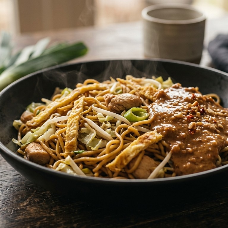 Bami met Satésaus