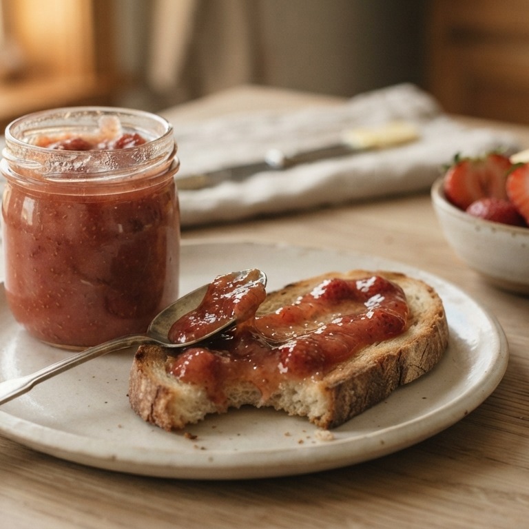 Banaan aardbei jam