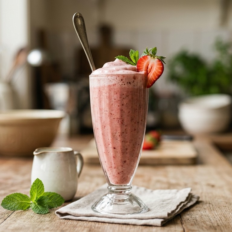 Banaan-aardbeienshake