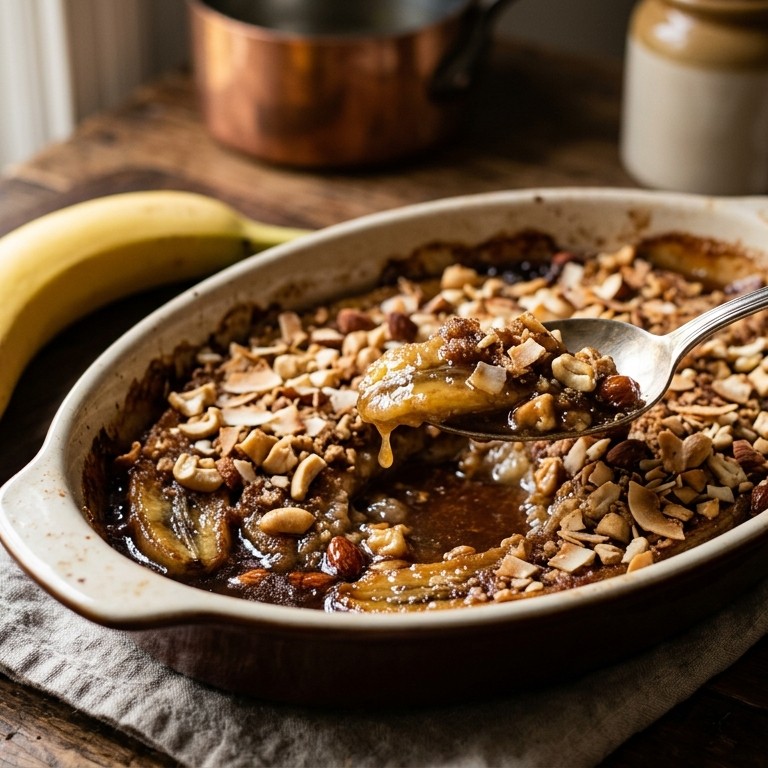 Banaan uit de oven met notenkorst