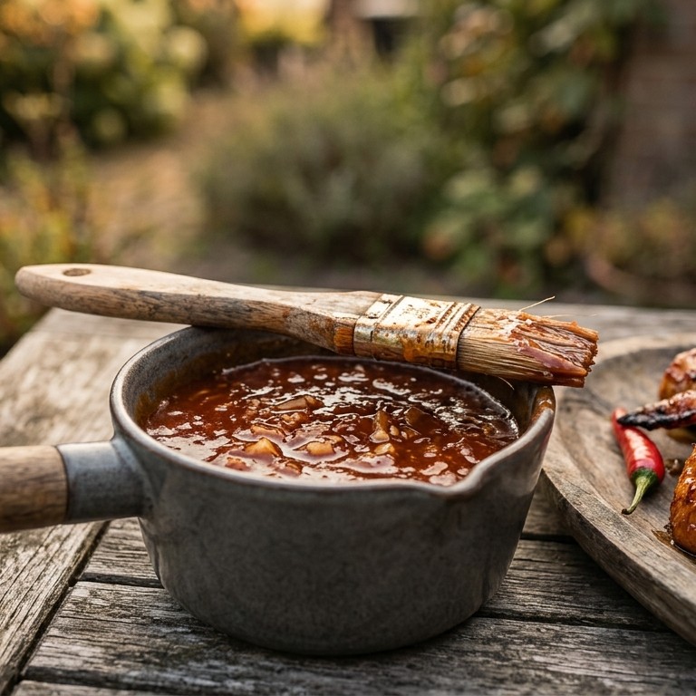 Barbecuesaus met ui en knoflook