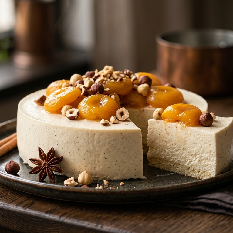 Bavarois met boerenmeisjes en hazelnoten