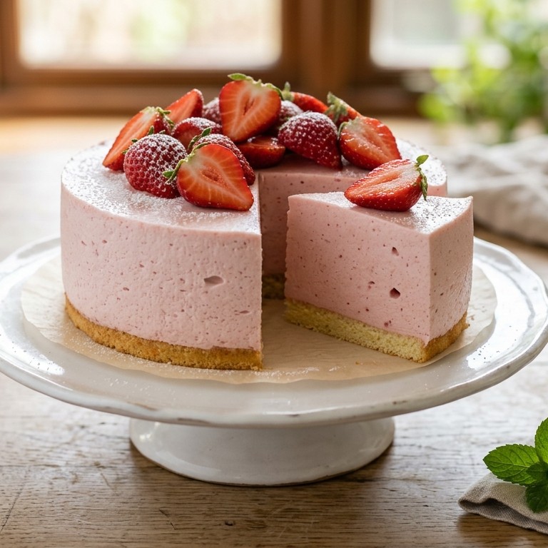 Bavarois van aardbeien