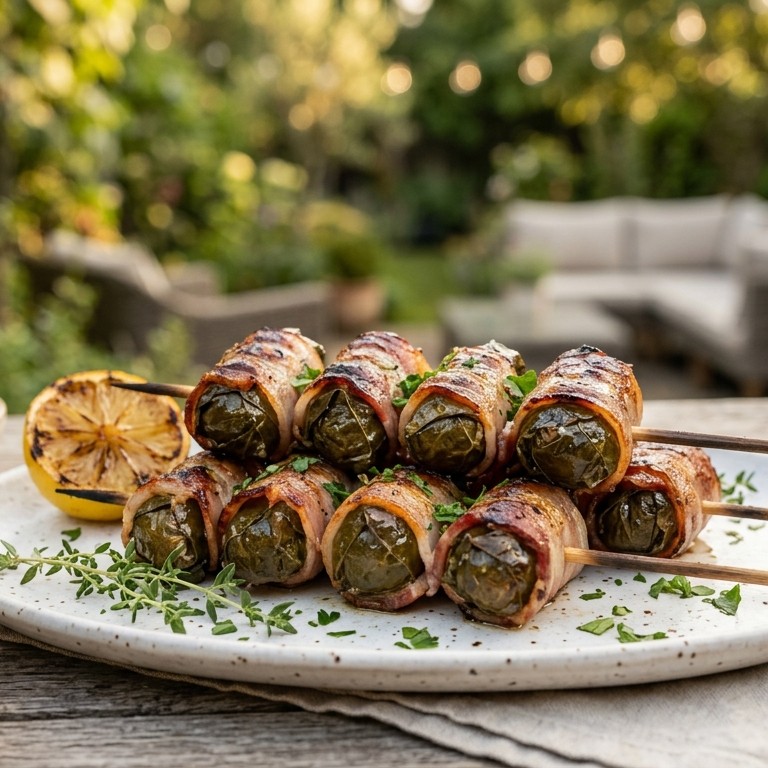 BBQ Dolmaspies met katenspek
