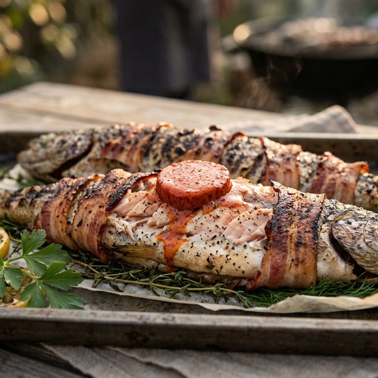 BBQ Forel met paprikaboter